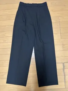 ユニクロ タックワイドパンツ丈長め
