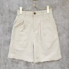 【美品】C・O・L・Z・A コルザ ハーフパンツ ベージュ W62 Sサイズ