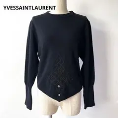 イヴサンローラン　YVESSAINTLAURENT ニット 長袖 刺繍デザイン