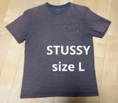 STUSSY ステューシー ボーダーTシャツ size Lのサムネイル
