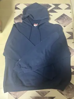 Champion XL ネイビー フード付きパーカー