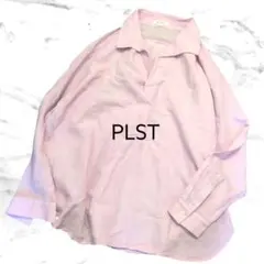 PLST プラステ 洗濯可 リネン コットン ビックサイズ スキッパー シャツのサムネイル