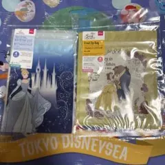 ダイソー　ディズニー フロストジップバッグ