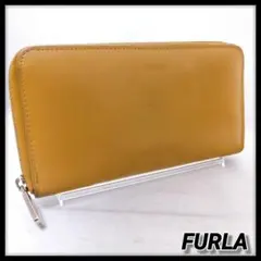FURLA フルラ 長財布 ラウンドファスナー レザー　ライトブラウン