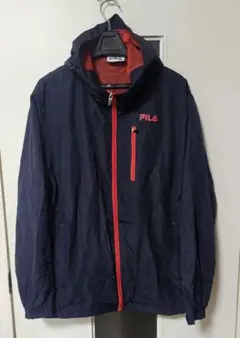 FILA フィラ　フードジャケット ネイビー　レッド