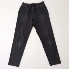 廃盤品　UNIQLO ユニクロ デニム ジャージー テーパードパンツ S 黒