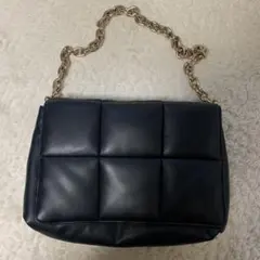 H&M ブラック キルティング ハンドバッグ