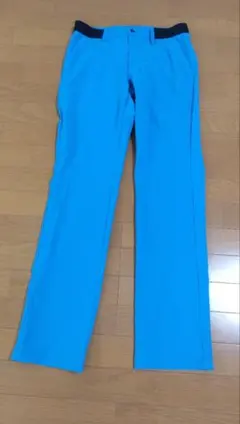 adidas 青 ストレートレッグパンツ