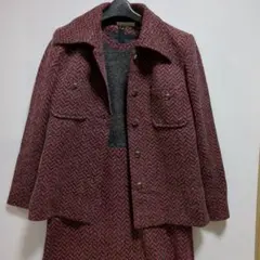 11号毛50%キュプラ使用　東京スタイルお洒落ワンピーススーツタグ無し新品