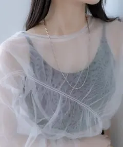 イアパピヨネ≪金属アレルギー対応≫　ステンレス・角Dチェーン　ネックレス