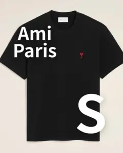新品タグ付き】Ami Paris アミパリ Tシャツ黒S サイズ - メルカリ