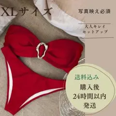 セパレート水着 ビキニ レッド XLサイズ
