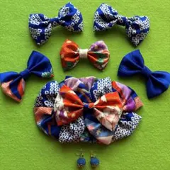 髪飾り　七五三　着物リメイク　ヘッドドレス　アンティーク　羊毛フェルト