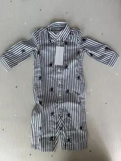 【新品未使用タグ有】Ralph Lauren ストライプカバーオール　75 9M