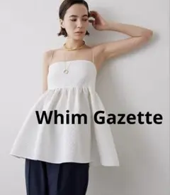 美品 Whim Gazette ウィムガゼット ジャガードキャミブラウスのサムネイル