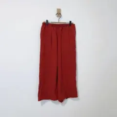 ZARA ワイドパンツ　イージーパンツ　薄手　レンガ色　M