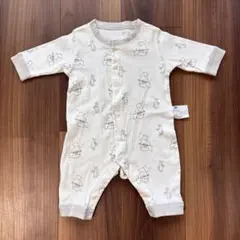 ★ユニクロ★フライスカバーオール長袖★サイズ60★クマ柄★