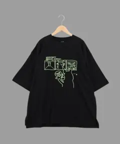 新品タグ付 スカラーパリティ　362109：片思いクマと全力拒否ネコTシャツ