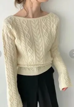 willfully Uバック オープンフルケーブル ニットのサムネイル