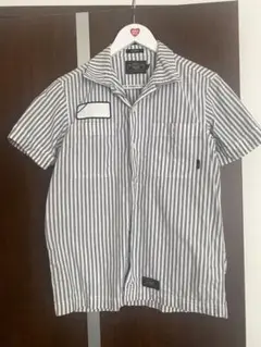 WTAPS ストライプ 半袖ワークシャツ S