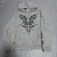 XU トライバル柄 ジップパーカー　Y2K グランジ