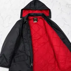 Schott ショット ナイロンジャケット 中綿 フード 42 L ブラック 赤