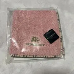 BURBERRY ピンク ハンカチ タオル地 チェック柄　新品未使用