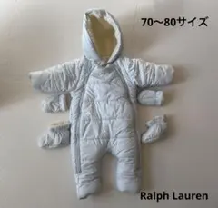 Ralph Laurenライトブルー フード付きベビーアウター