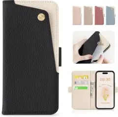 iPhone15 手帳型 ケース 携帯 カバー D104