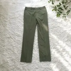 Z＊ユニクロ＊ドライストレッチパンツ スラックス W79 カーキ スリムフィット