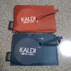 KALDI オリジナルエコバッグ オールドローズ クラシックブルー 2色セット