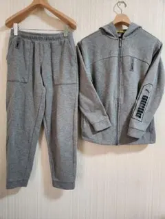 PUMA ジャージセット グレー フード付き 160サイズ