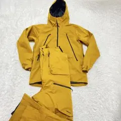 希少サイズ 43DEGREES スノボ セットアップ ウェア 黄色 最高 43d