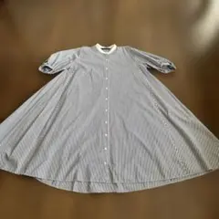 mizuiro ind ストライプ シャツワンピース 長袖