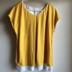 【リバーシブル着用可】インディヴィ　カットソー　イエロー　サイズ38　⚠️訳あり