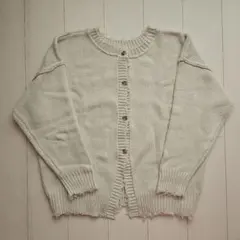 titivate　前後2wayダメージニットカーディガン　ニット　レディース