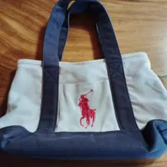 Ralph Lauren トートバッグ ホワイト/ネイビーのサムネイル