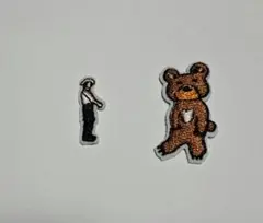 BTSテテ 人文字とクマの刺繍ワッペン