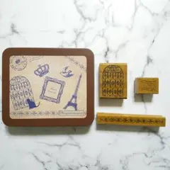 缶ケース付き★スタンプ３個セット★中古