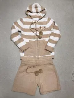 ダッフィー パーカー ショートパンツ セット もこもこ ディズニー正規品