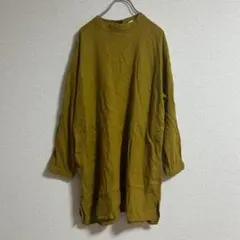 Mushroom マッシュルーム リネン チュニック バックボタン カーキ M