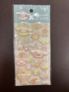 サンリオ シナモロール　韓国　ステッカー シール 立体 ぷくぷく ぷっくり　肉厚