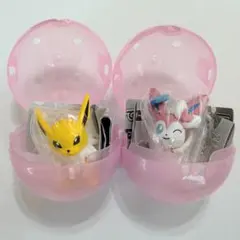 ポケモン　つまんでつなげてマスコット12 サンダース　ニンフィア