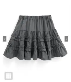 インパン裏地付きツイルフリルミニスカート[ta196]