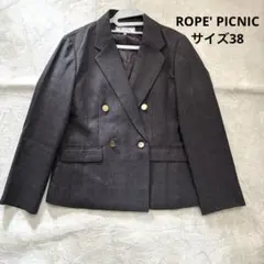 ROPE' PICNIC テーラードジャケット 金ボタン　ブラウンチェック　38