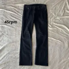 45rpm ストレートデニム　濃紺　藍染　w28 日本製　革パッチ　ジーンズのサムネイル