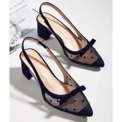Shein パンプス ミュール ドット シースルーのサムネイル