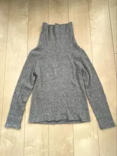 INGNI イング　グレー ハイネック リブ編みセーター