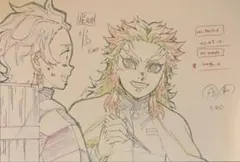 ☆ 鬼滅の刃　無限列車編　原画ポストカード　煉獄杏寿郎　竈門炭治郎