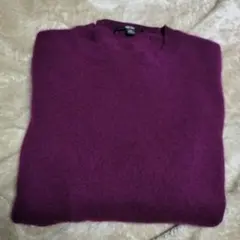 UNIQLO カシミヤクルーネックセーター パープルXXL